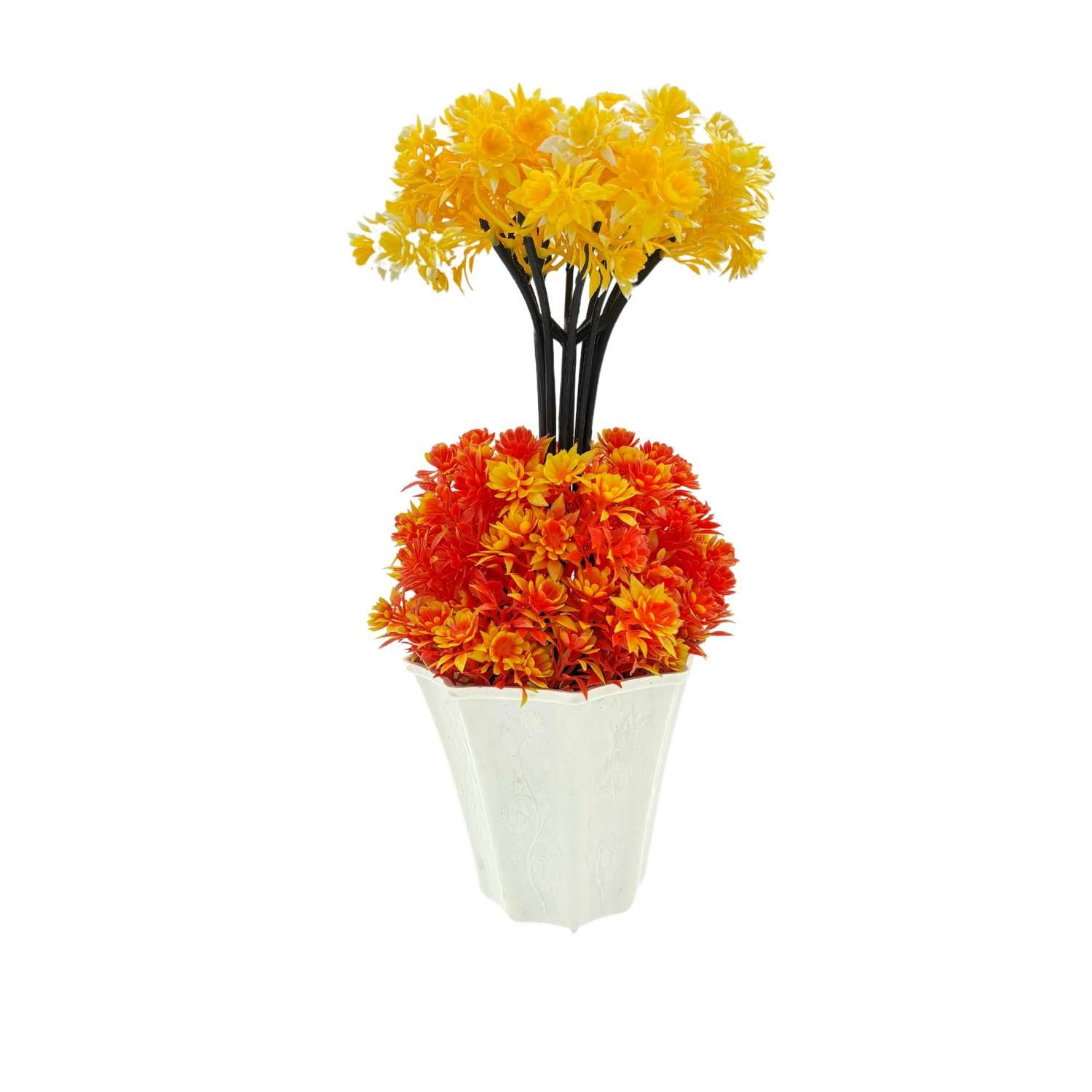 Artificial Plants with Pot Showcase Decoration Plants Flowers | Fake Plant | Artificial Plants for Home Decor Office Gifting Plants Decorative Potted Plants (Pack Of 2) (RV-AP10) - Image 2